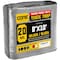 Core Tarps Heavy Duty Tarp, 10 ft L x 0.5 mm H x 8 ft W, 20 Mil, Silver/Black, Polyethylene CT-701-8X10 - alternate 1